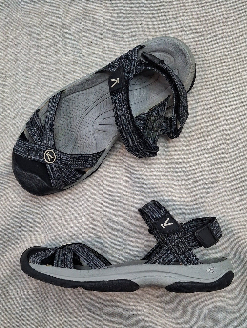 Keen Women's Black and Gray Sport Sandals